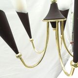 5-branched chandelier cone shaped abat jour