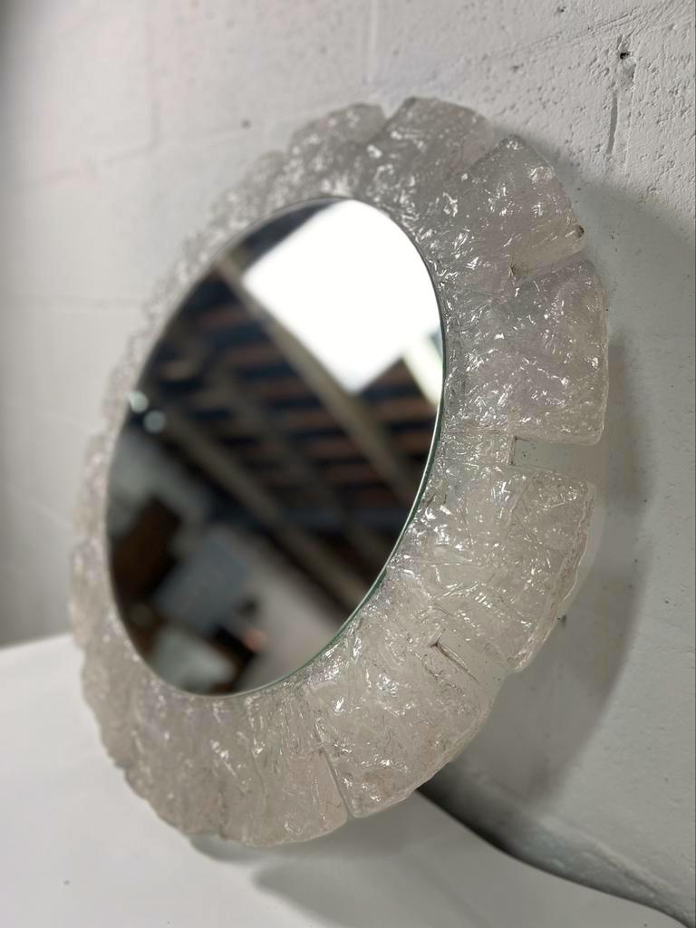 vintage mirror iced glass hillebrand