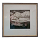 Signed painting by Lukas PFAFF (1901-1963) – Engraving, landscape of the Black Forest, 1950
