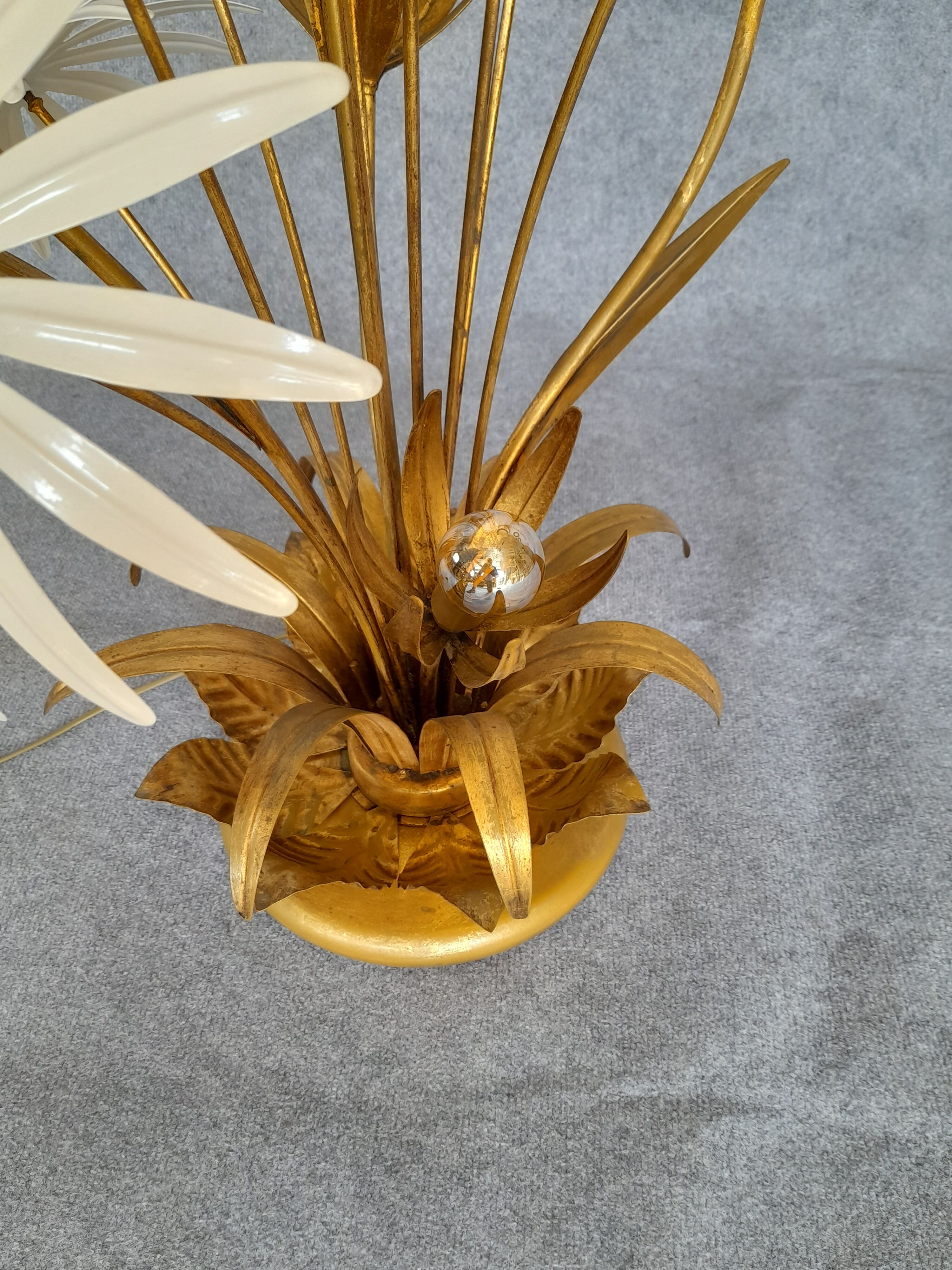 Vintage floral floor lamp hans kogl