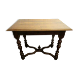 Louis XIII desk table, walnut, Swiss model.