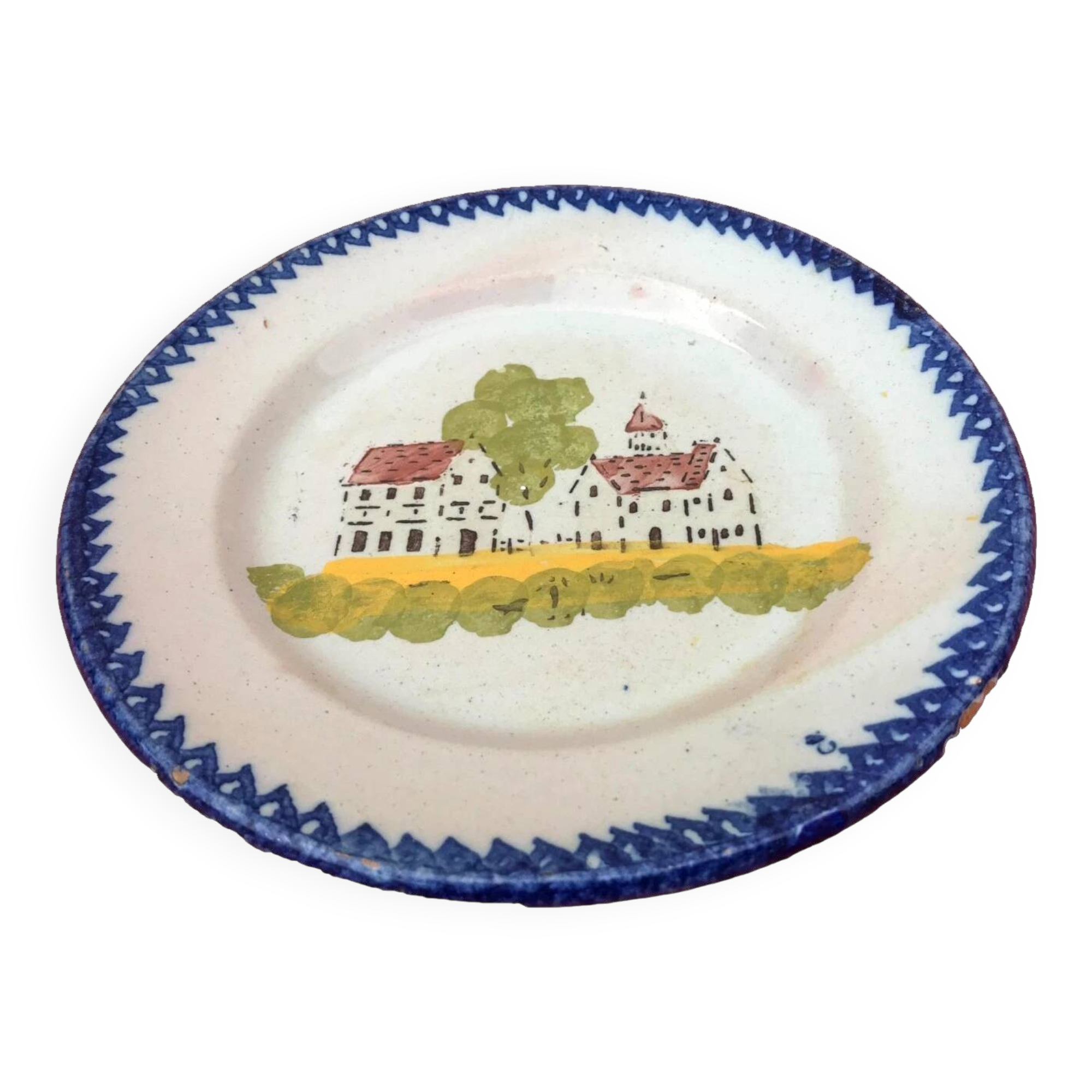 Charolles earthenware Old plate Traditional decoration