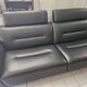 "Pulsation" canapé Roche Bobois, with headrests, black leather.