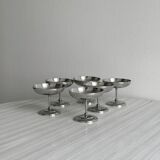 6 coupelles sur pied en inox Letang Remy