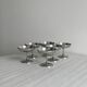 6 Letang Remy stainless steel footed bowls