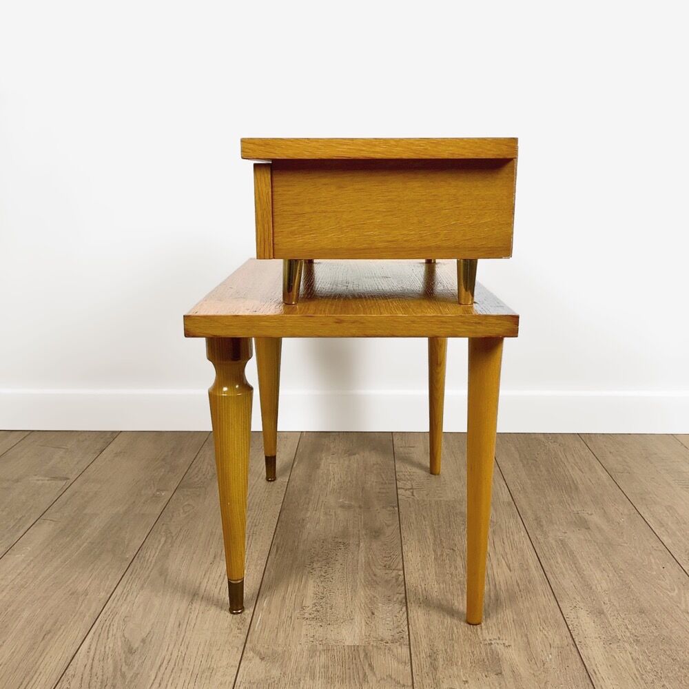 Vintage bedside with two trays