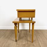 Vintage bedside with two trays