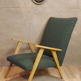Scandinavian armchair with compass legs