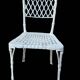 Paire de chaises en fonte d’aluminium décor bambou, Espagne 1960