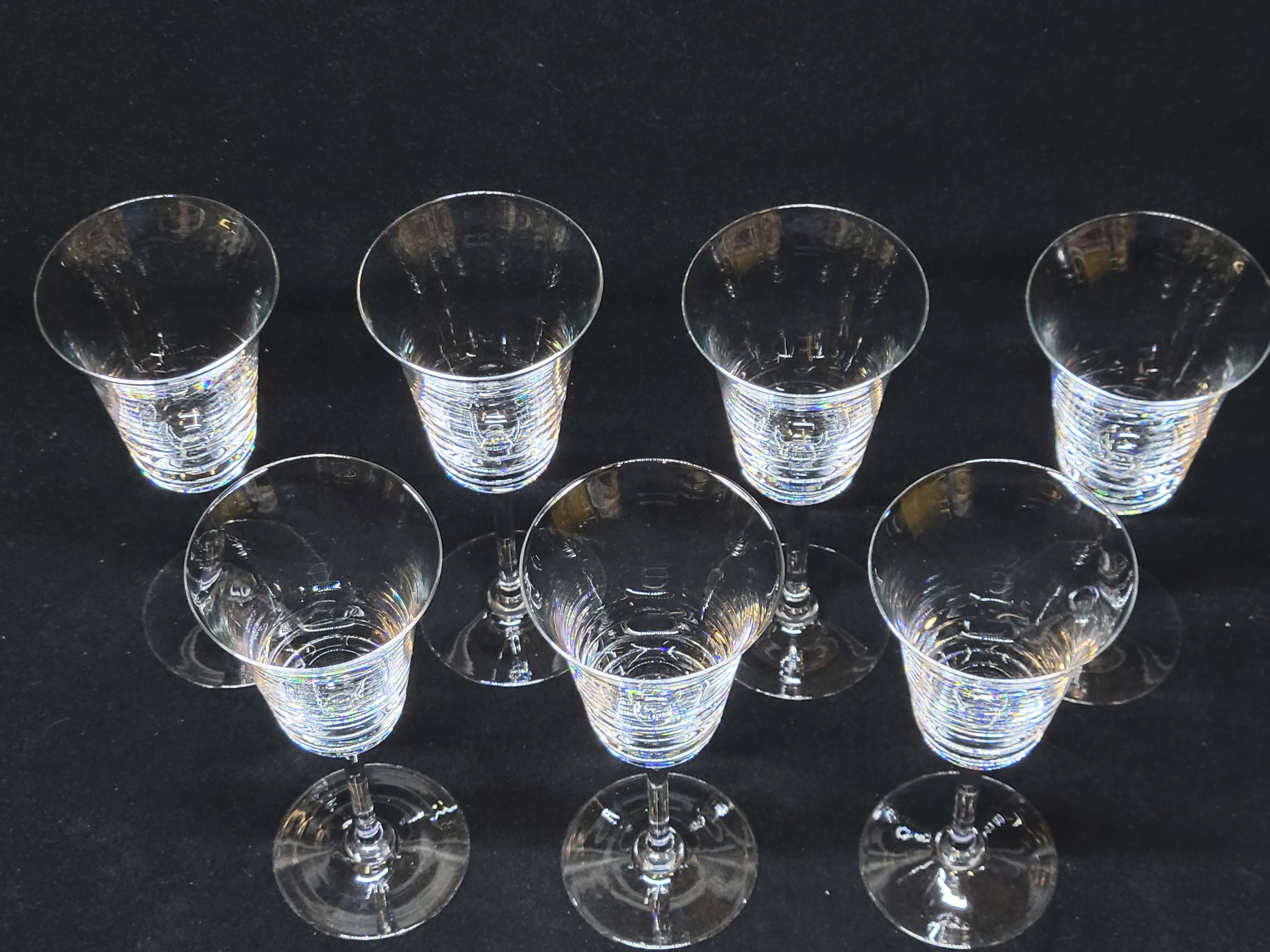 7 Baccarat Crystal Port or White Wine Glasses? / Saint Louis?