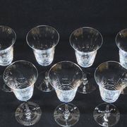 7 verres à porto ou vin blanc en cristal Baccarat ou Saint louis