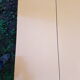 Table en formica orange, 2 rallonges