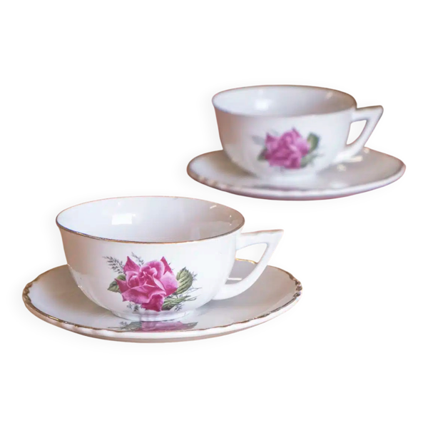 Lot de 2 tasses avec soucoupes « Roses »