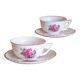 Lot de 2 tasses avec soucoupes « Roses »