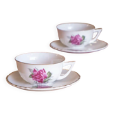 Lot de 2 tasses avec soucoupes « Roses »