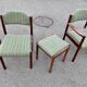 Série de chaises scandinave fauteuil chaise ottoman en palissandre