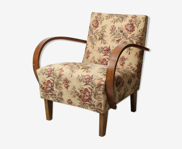 Fauteuil Bentwood Jindrich Halabala du milieu du siècle, années 1950