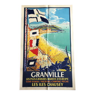 Affiche Granville Les îles Chausey Normandie