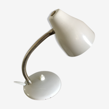 Vintage beige metal office lamp