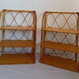 Set of bamboo shelves