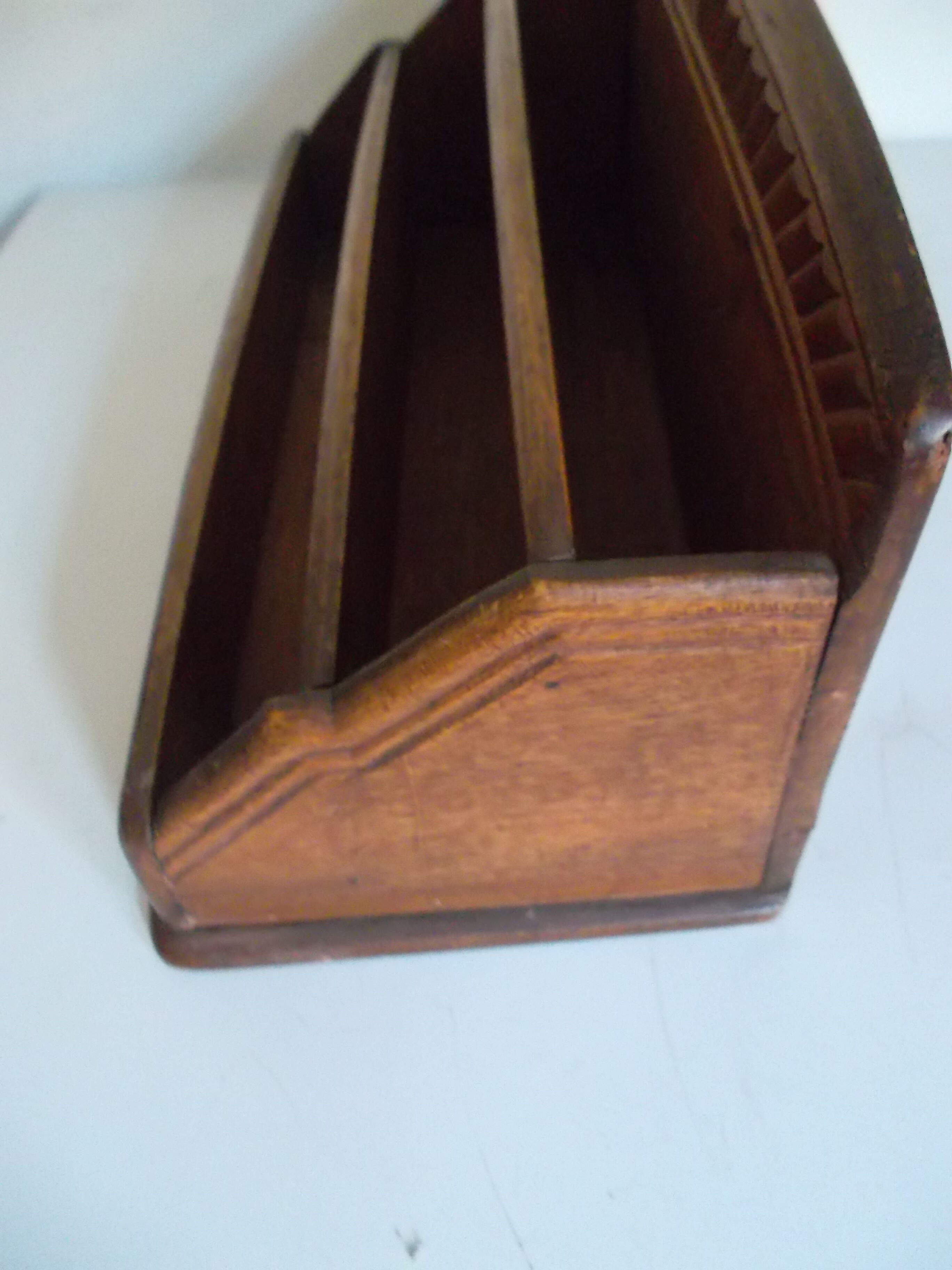 Letter mail holder in carving wood