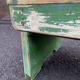 primitive footrest curved wood bistro bentwood farmhouse painted wood Shabby chic French vintage farme