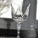 5 stemmed water/wine glasses in Arques crystal, Auteuil and Louvre model