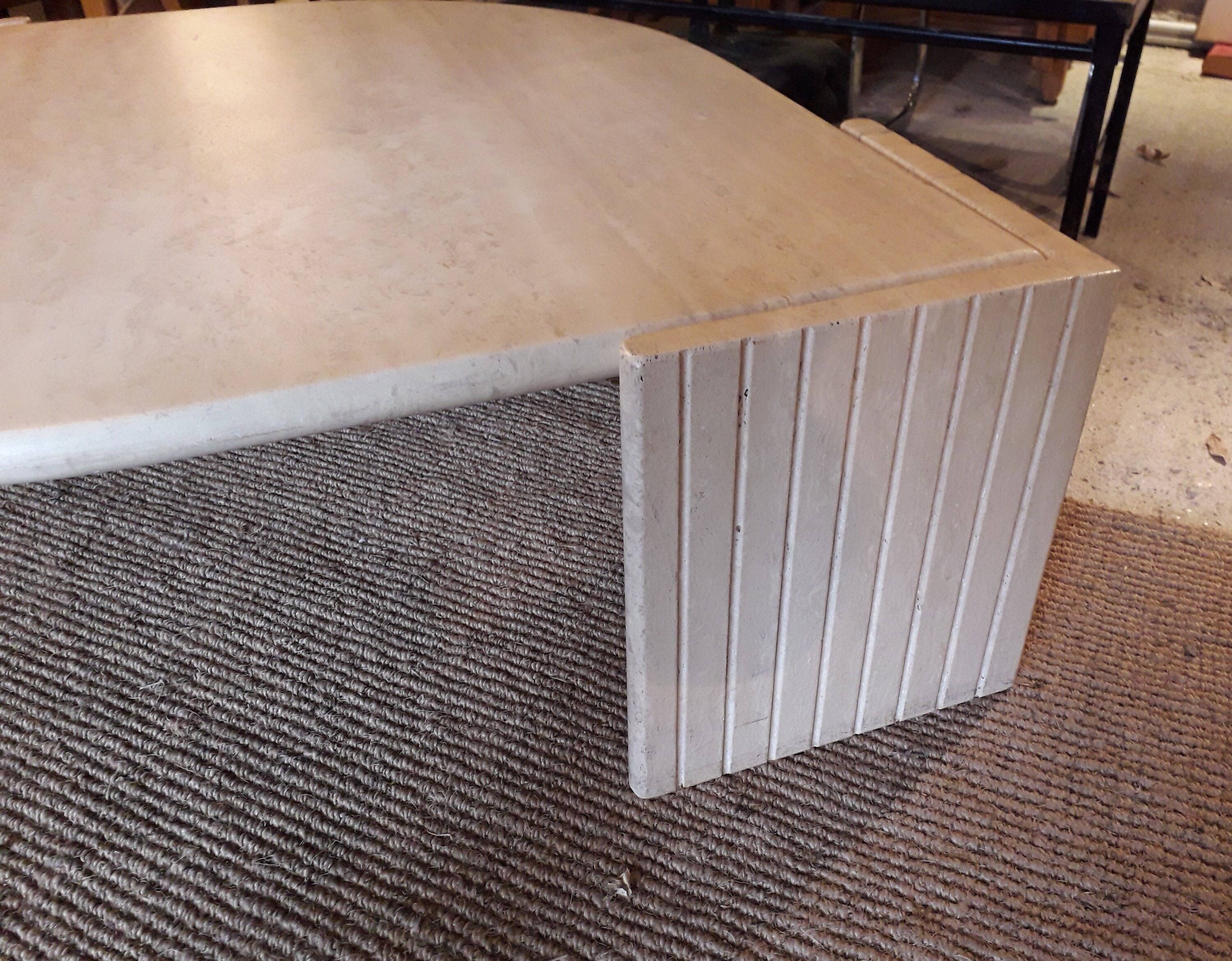 Travertine coffee table