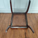 Chaise en bois cannée