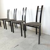 Post modern dining chairs, 1980s set of 4
