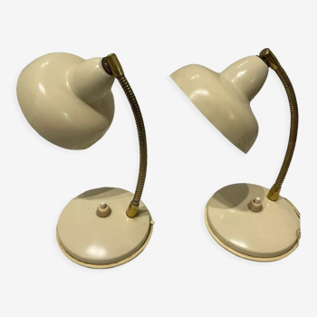 Lampes de bureau italiennes vintage, années 1960, Set de 2