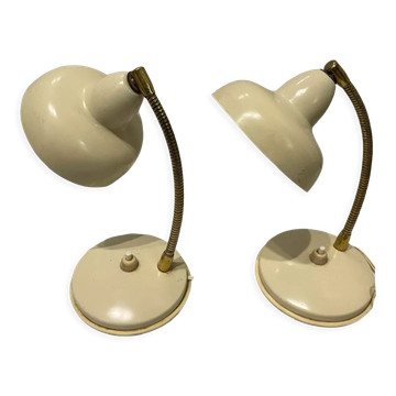Lampes de bureau italiennes vintage, années 1960, Set de 2