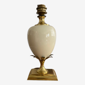 Lampe céramique forme œuf vintage Delmas
