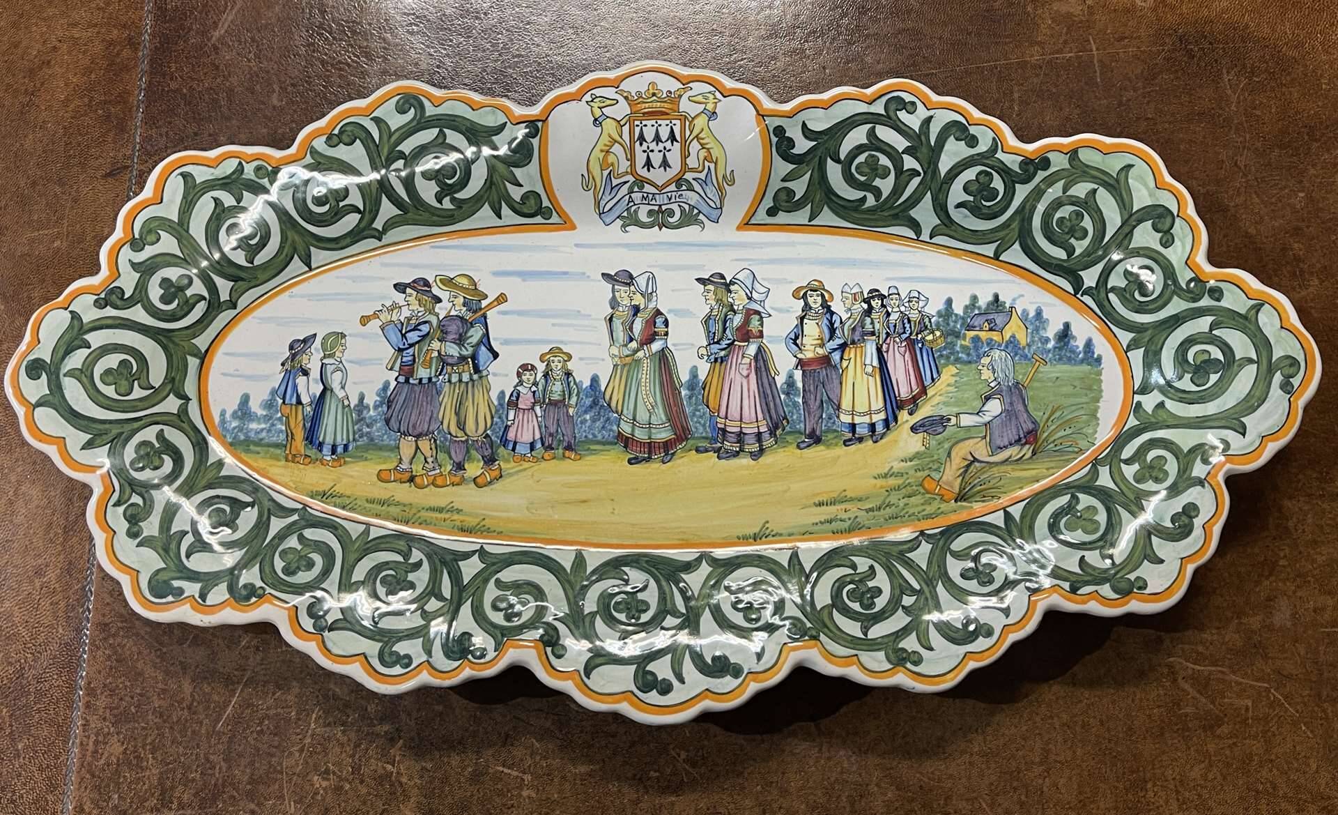 Quimper earthenware dish from the early 20th century
