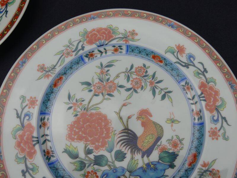 2 assiettes plates décor "Au Coq" Haviland