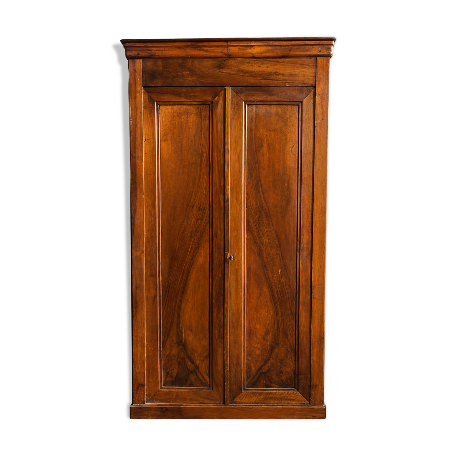 Antique linen cupboard in solid walnut from the 19th century – Louis Philippe