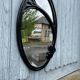 miroir ovale ancien Art Nouveau fonte d'acier émaillée