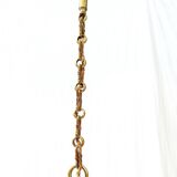 3-branched chandelier in gilded bronze.