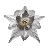Applique fleur métal argent italienne