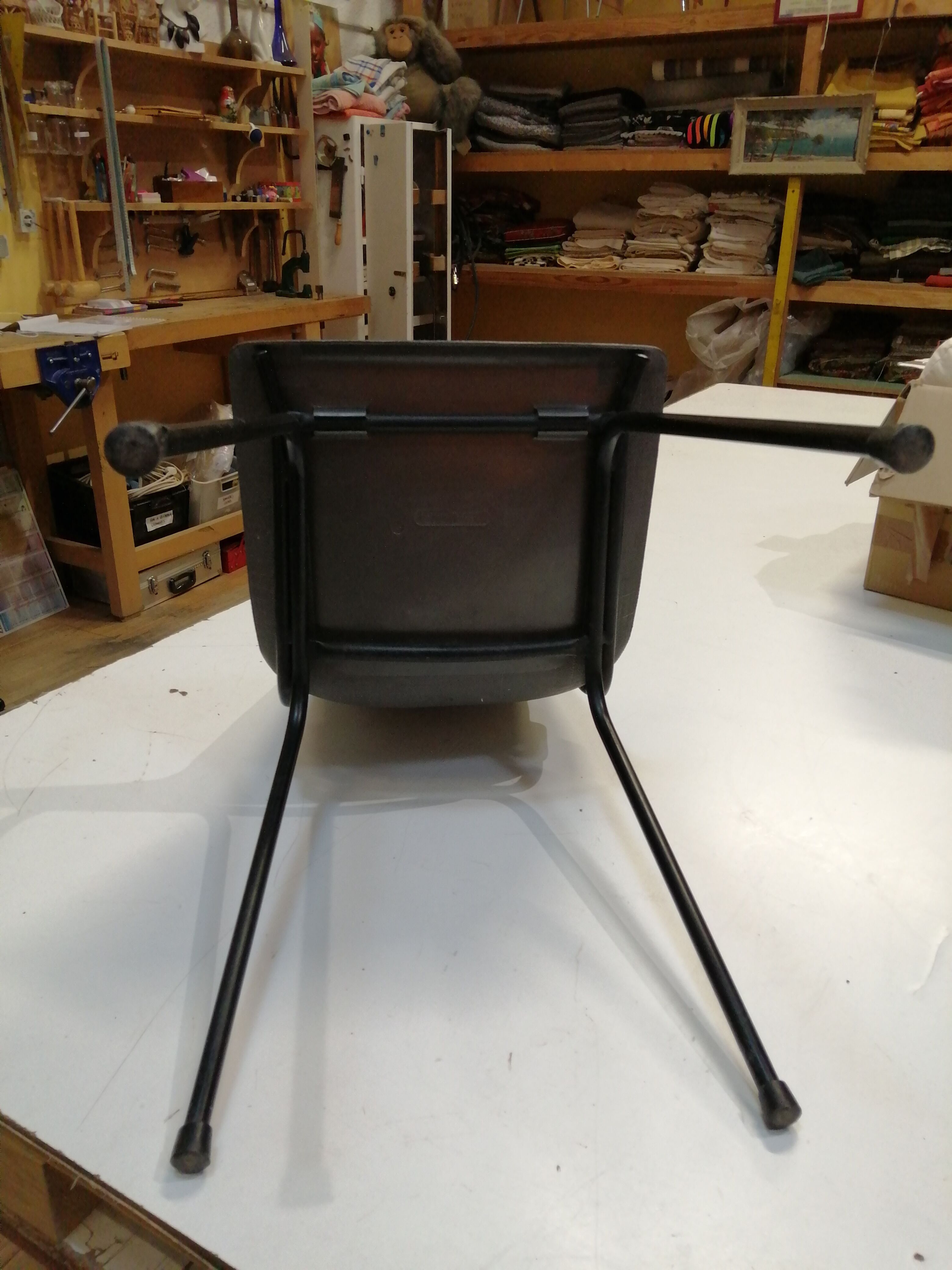Duo chairs fantasia grises - vintage 1960
