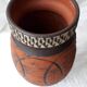 Ochre ceramic vase