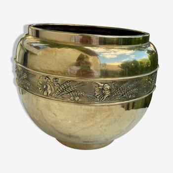 Brass pot cover early twentieth century