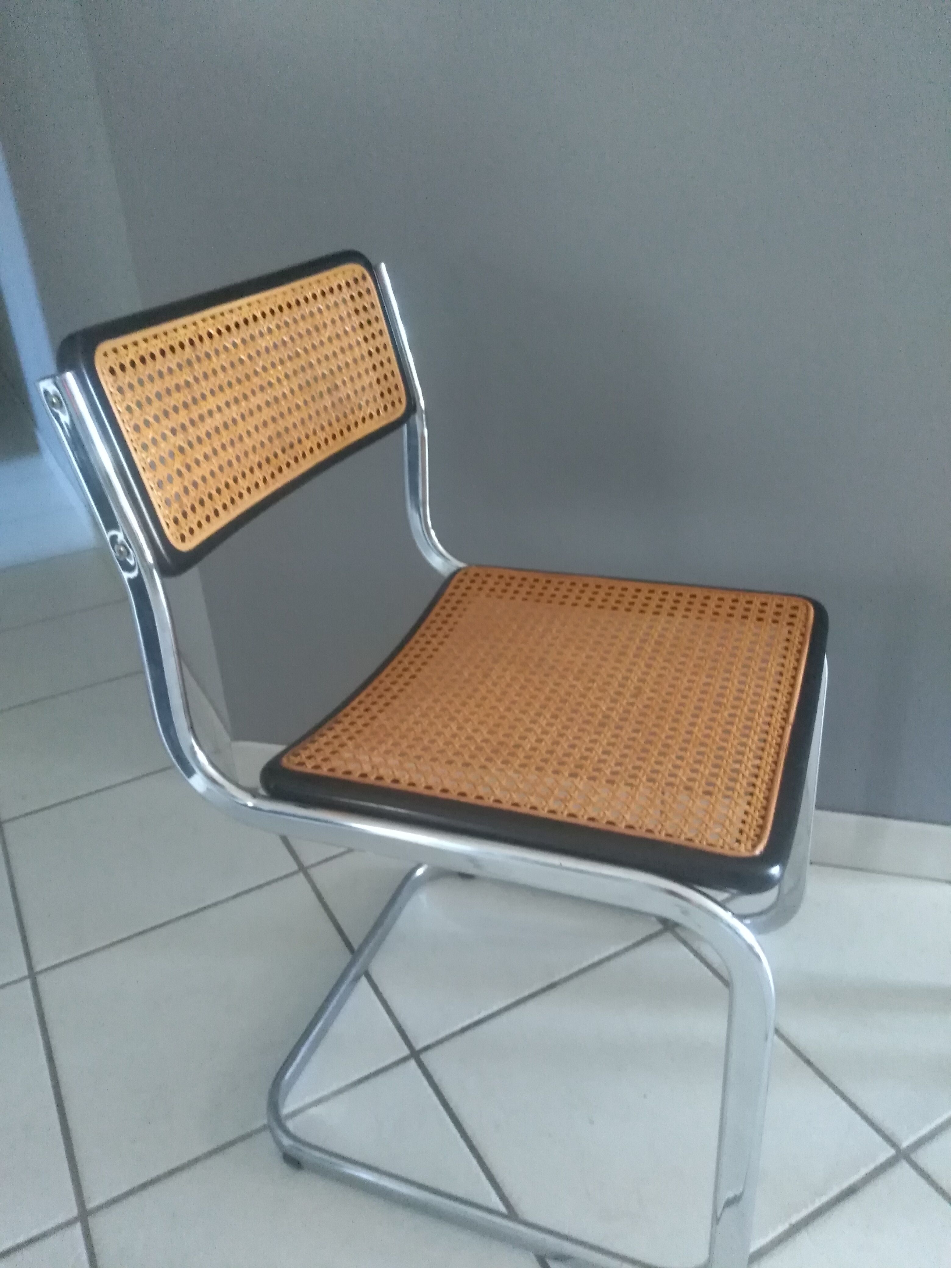 Suite of 4 mismatched chairs vintage model Marcel Breuer,Adrien,Baumann