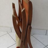 Fauteuil pliant ancien en bois