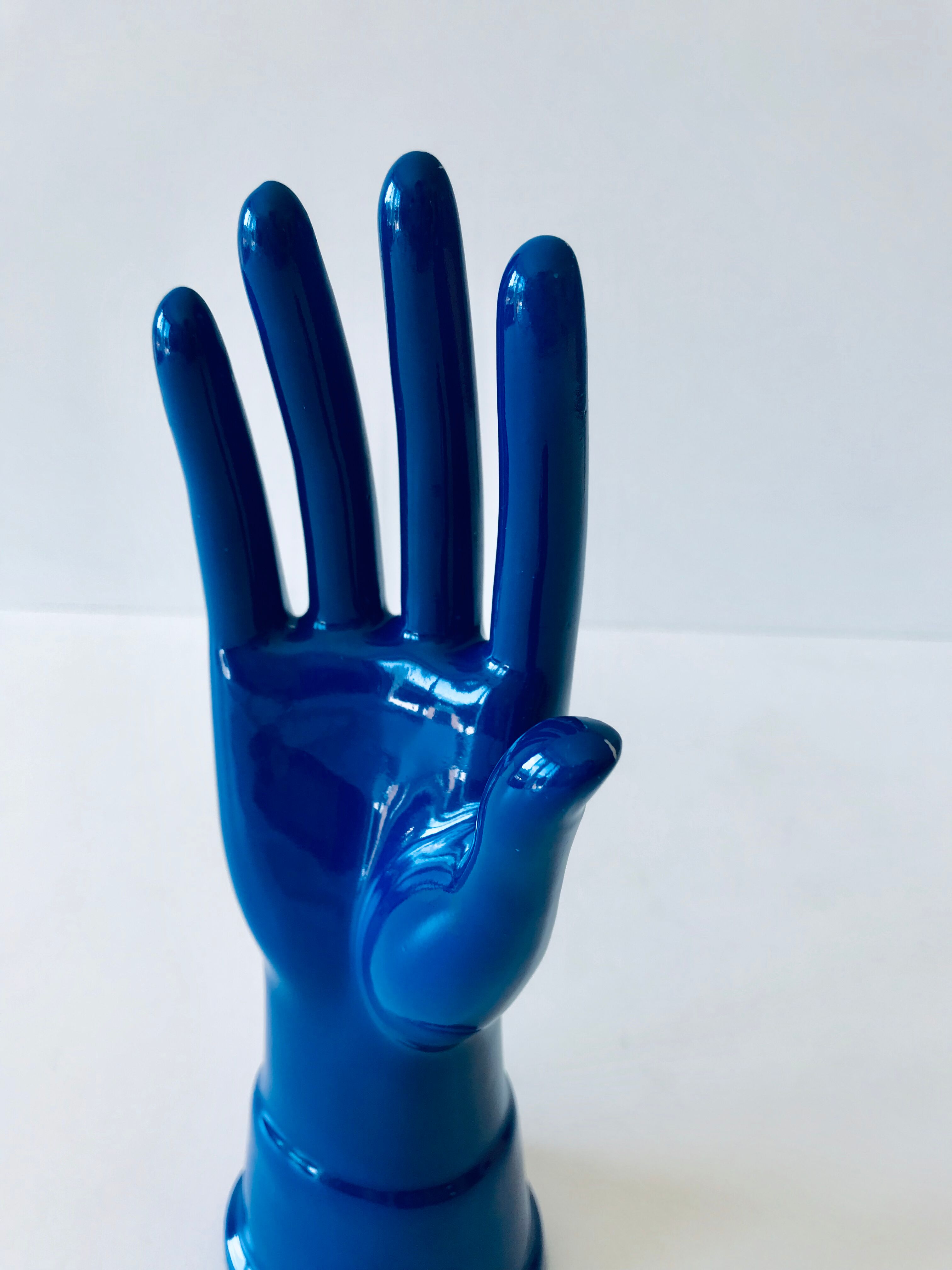 Ceramic blue hand