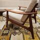 Danish teak Scandinavian sofa armchair set 1960