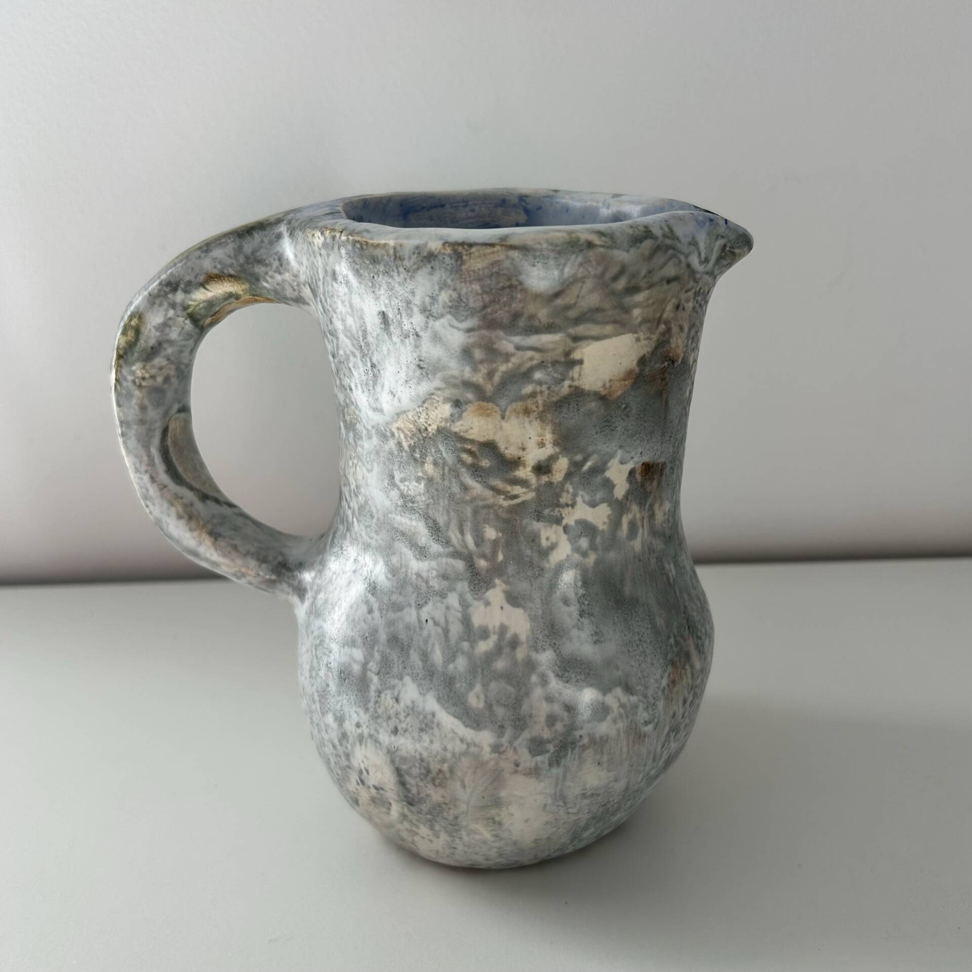 Brutalist pitcher signed PM