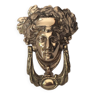 Solid Brass Dionysus Door Knocker