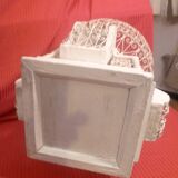 Antique handmade birdcage in metal and wood