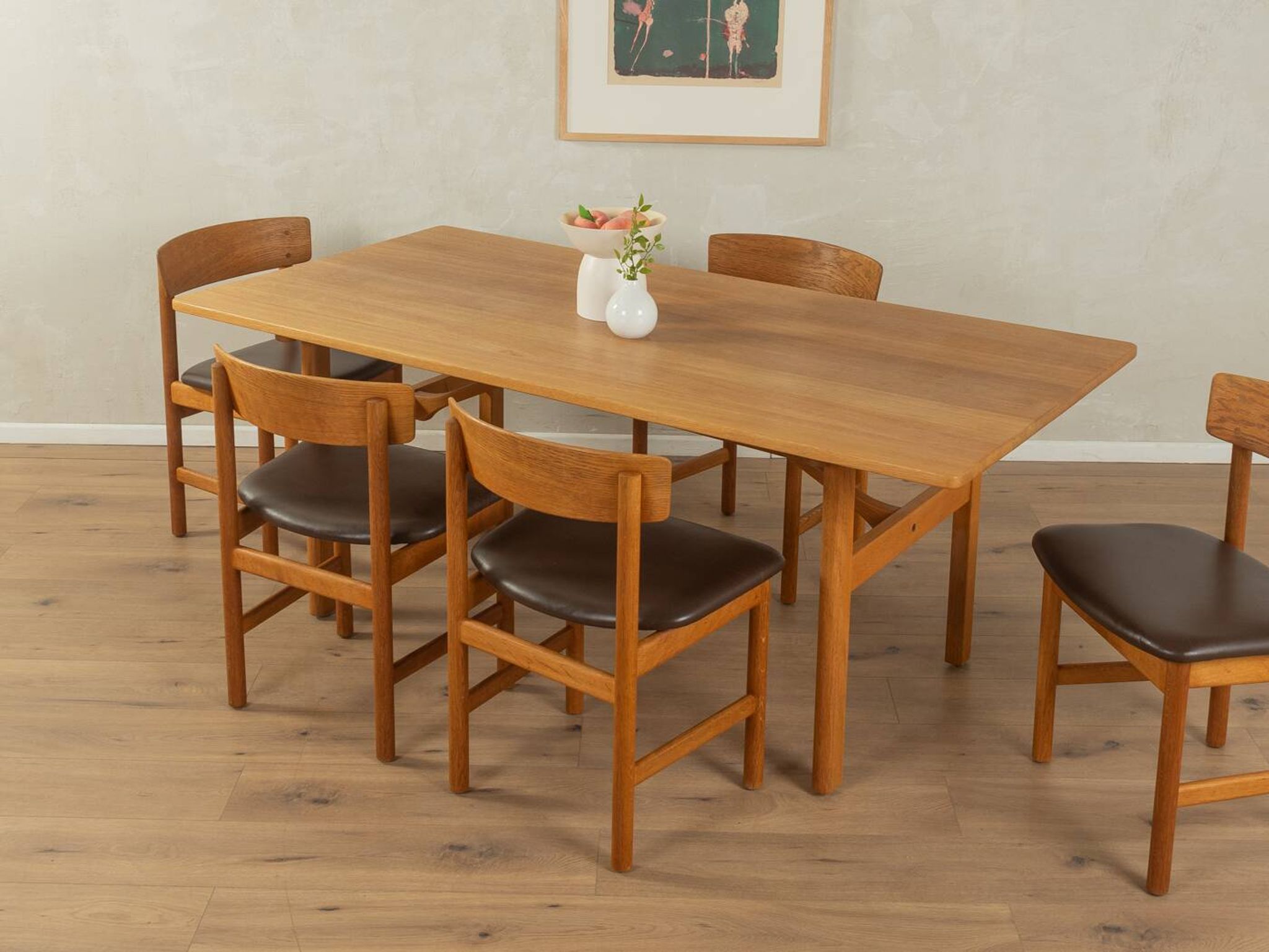 3236 møgensen dining chairs, børge mogensen, fredericia møbelfabrik